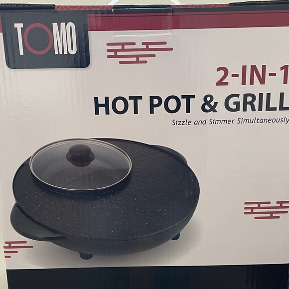 Black 2-in-1 Hot Pot & Grill - Picture 4 of 5